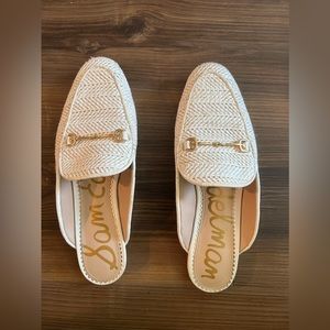 Sam Edelman Linnie Raffia White Mule